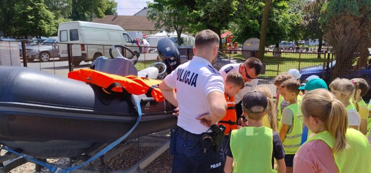Wizyta policjantów z Komisariatu Wodnego Policji w Krakowie