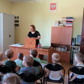 Lekcja biblioteczna w Kaszowie