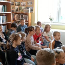 Spotkanie z Mikołajem Kopernikiem w bibliotece w Kaszowie Spotkanie z Mikołajem Kopernikiem w bibliotece w Kaszowie