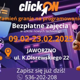 ClickOn – zamień granie na programowanie! ClickOn – zamień granie na programowanie!